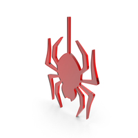 Red Glass Halloween Spider Symbol PNG & PSD Images