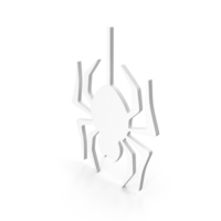 White Halloween Spider Symbol PNG & PSD Images