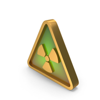 Radiation Triangle Sign Gold PNG & PSD Images