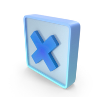 Blue Metallic Cross Square Sign PNG & PSD Images