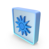 Optical Radiation Square Sign Blue Metallic PNG & PSD Images