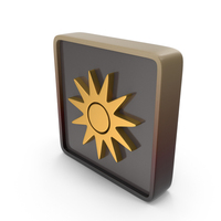 Red & Gold Optical Radiation Square Sign PNG & PSD Images