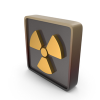 Red & Gold Radiation Square Sign PNG & PSD Images
