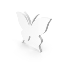 White Halloween Butterfly Symbol PNG & PSD Images