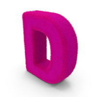 Pink Font Regular Fur Letter D PNG & PSD Images