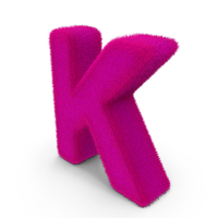 Pink Font Regular Fur Letter K PNG & PSD Images