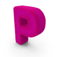 Pink Font Regular Fur Letter P PNG & PSD Images