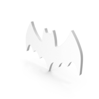 White Halloween Bat Symbol PNG & PSD Images
