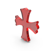 Red Glass Halloween Cross Symbol PNG & PSD Images