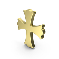 Gold Halloween Cross Symbol PNG & PSD Images