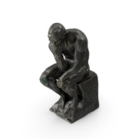 The Thinker Statue Bronze PNG & PSD Images