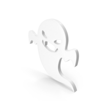White Halloween Ghost Symbol PNG & PSD Images