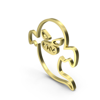 Gold Halloween Ghost Symbol PNG & PSD Images