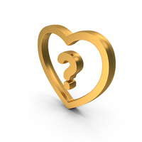 Question Mark In Heart PNG & PSD Images