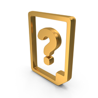 Gold Question Page Symbol PNG & PSD Images