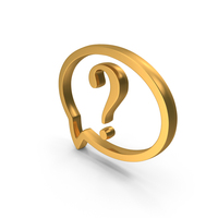 Gold Speech Bubble Question Mark Symbol PNG & PSD Images