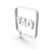 White FAQ Chat Symbol PNG & PSD Images