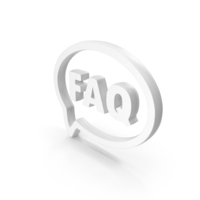 White FAQ Speech Bubble Symbol PNG & PSD Images