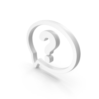 White Speech Bubble Question Mark Symbol PNG & PSD Images