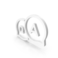 Speeh Bubble Question Answers White PNG & PSD Images