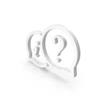 Speeh Bubble Question Info White PNG & PSD Images