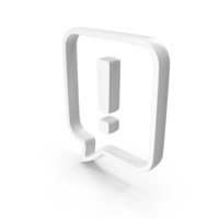 Square Speech Bubble Exclamation Mark White PNG & PSD Images