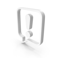 White Square Speech Bubble Exclamation Mark Symbol PNG & PSD Images
