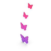 Purple Pink Butterfly Wall Decoration PNG & PSD Images