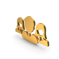 Gold User Leadership Group Symbol PNG & PSD Images