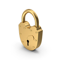 Gold Padlock PNG & PSD Images
