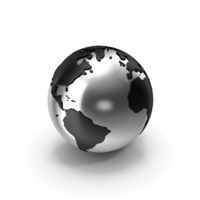 Silver & Black Globe PNG & PSD Images