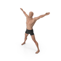 Male Base Body Skin With Arms In X Shape PNG & PSD Images