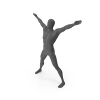 Male Base Body Gray In X Pose PNG & PSD Images