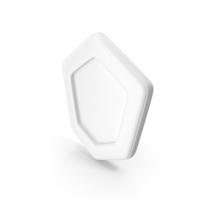 White Hexagonal Frame Shape PNG & PSD Images