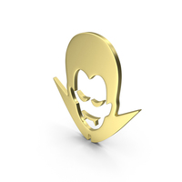 HALLOWEEN DRACULA ICON GOLD PNG & PSD Images