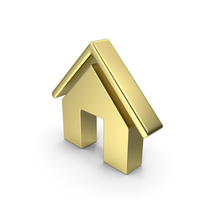 Gold Home Symbol PNG & PSD Images