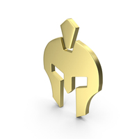 SPARTAN HELMET ICON GOLD PNG & PSD Images