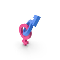 Blue & Pink Male And Female Symbol PNG & PSD Images