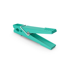 Cyan Plastic Clothespin PNG & PSD Images
