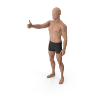 Male Base Body Skin With Positive Gesture PNG & PSD Images