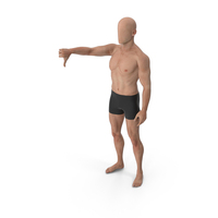 Male Base Body Skin Showing Negative Gesture PNG & PSD Images