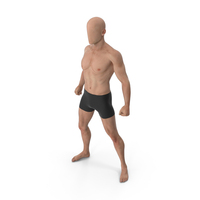 Male Base Body Skin In Combat Pose PNG & PSD Images