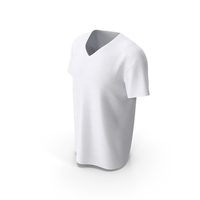 Male T-Shirt Dropped Shoulder Deep V Collar Short Sleeve PNG & PSD Images