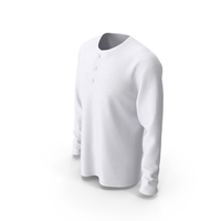 Male T-Shirt Dropped Shoulder Henley Collar Long Sleeve PNG & PSD Images