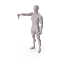 Male Base Body Gray Showing Negative Gesture PNG & PSD Images