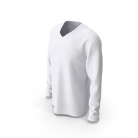 Male T-Shirt Dropped Shoulder V Collar Long Sleeve PNG & PSD Images