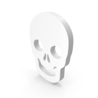 SKULL ICON WHITE PNG & PSD Images