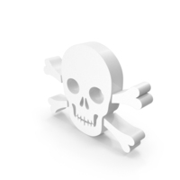 White Danger Skull Symbol PNG & PSD Images