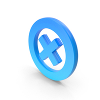 Blue Wrong Circular Symbol PNG & PSD Images