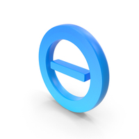 Minus No Entry In Circle Sign Blue PNG & PSD Images